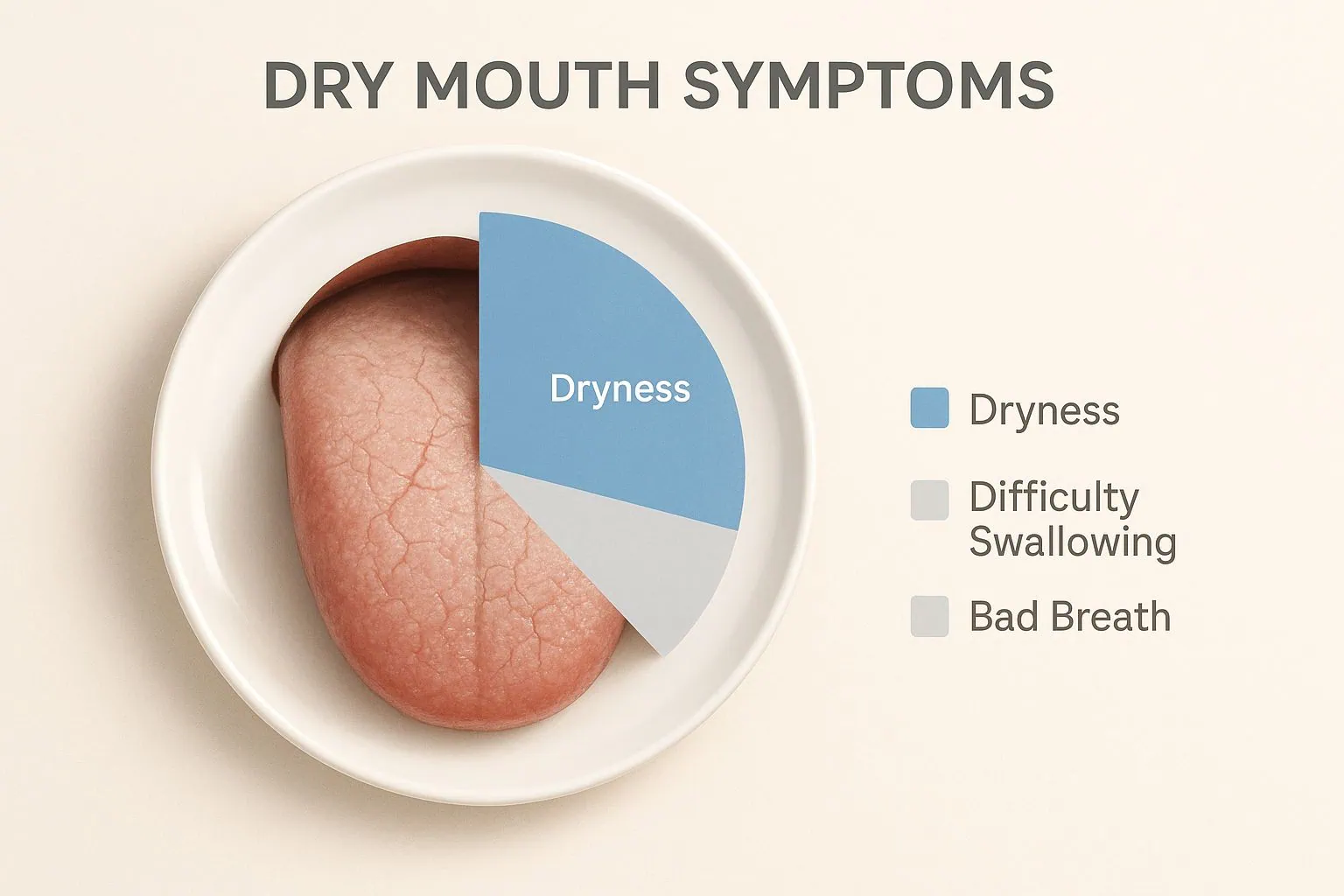 Infographic about what causes dry mouth