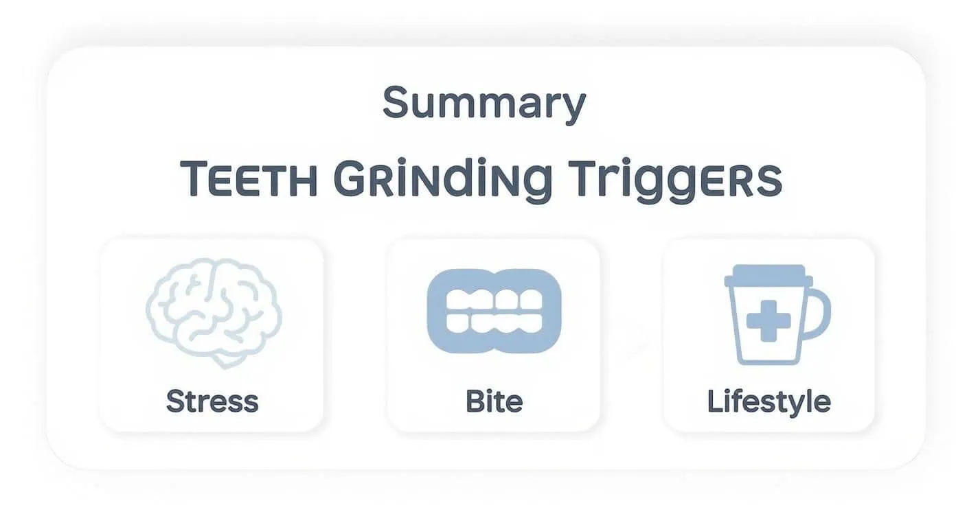 Infographic about how to stop grinding teeth at night