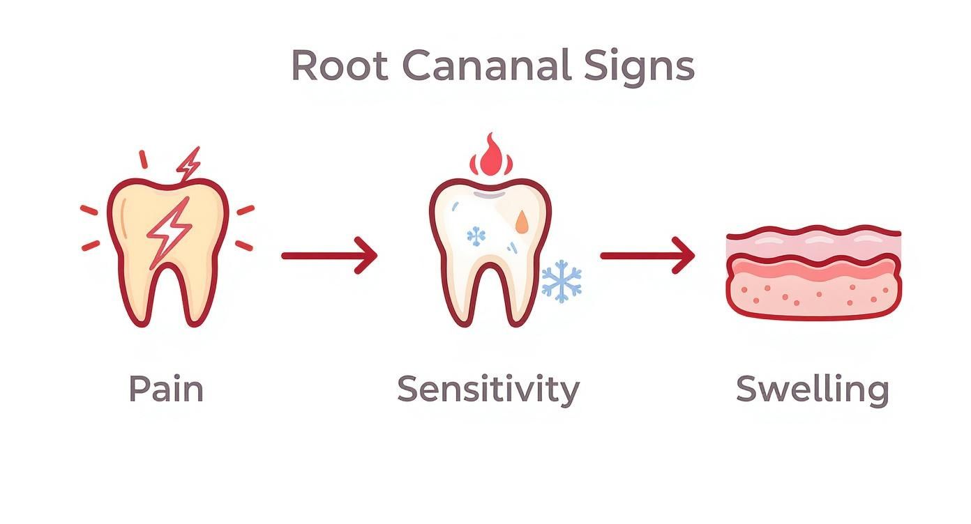 Infographic about what's a root canal